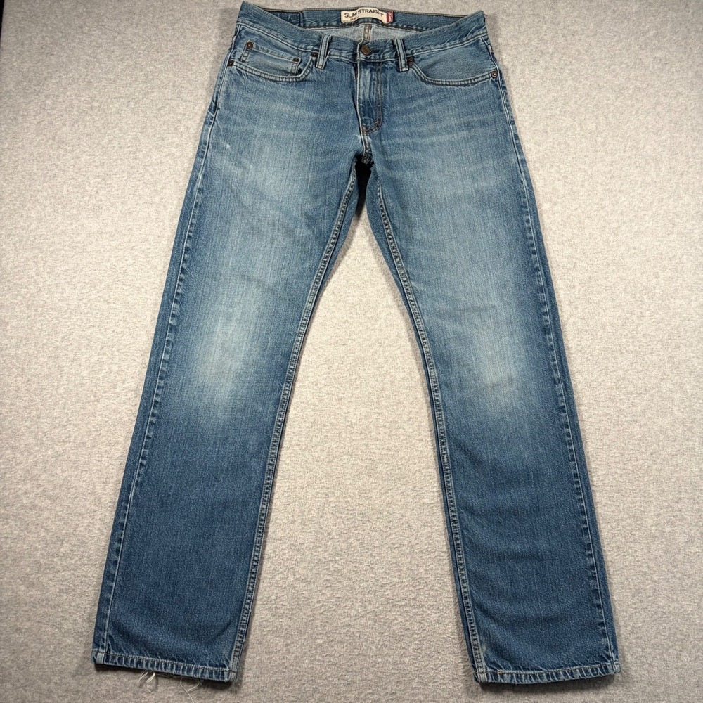Levis 514 Slim Straight Jeans Mens 32x32 (Fits 32x31) Blue Denim Pants